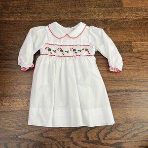 Cecil and Lou Smocked Candy Cane Christmas Dress